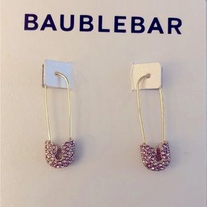 BaubleBar Safety Pin Delicate Earrings